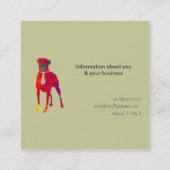 かわいいペット。 動物は猫ペットサロンのスパの後をつけます スクエア名刺 (裏面)