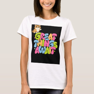 かわいいペット+猫愛好家のためのTシャツデザイン Tシャツ
