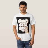かわいいペット+猫愛好家デザインTシャツ Tシャツ (正面フル)