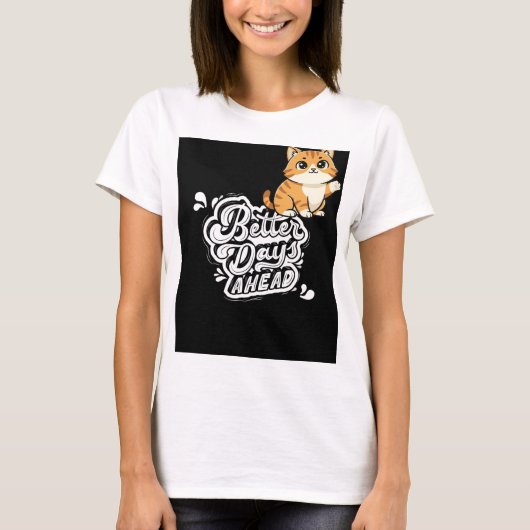 かわいいペット+猫愛好家デザインTシャツ Tシャツ (正面)