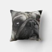 かわいいペットPUG顔写真 – かわいい クッション (裏面)