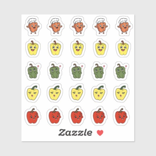 かわいいペッパーキャラシールシート シール (シート)