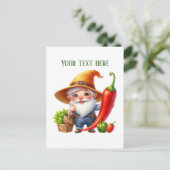 かわいいペッパー小人カスタマイズ可能 ポストカード (スタンド正面)