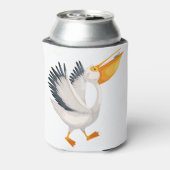 かわいいペリカンの漫画 缶クーラー (缶裏面)