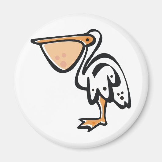 かわいいペリカン マグネット (正面)