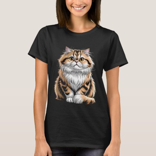 かわいいペルシャタビー猫 Tシャツ (正面)