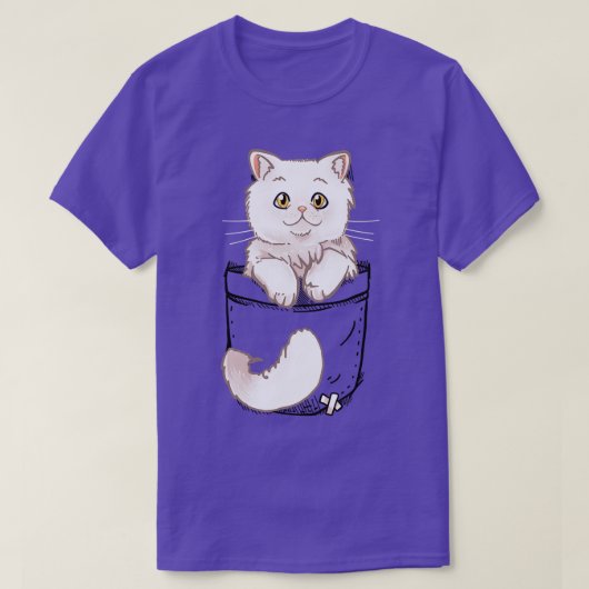 かわいいペルシャ猫の子猫 Tシャツ (デザイン正面)