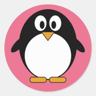 かわいいペンギンかわいい漫画 ラウンドシール