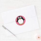 かわいいペンギンかわいい漫画 ラウンドシール (封筒)