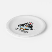 かわいいペンギンが付いているおもしろいな看護のパーティーのプレートは看護します ペーパープレート (アングル)