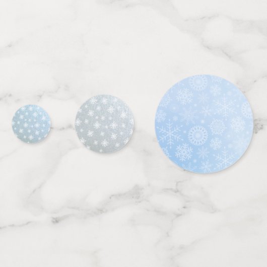 かわいいペンギンさん Mr. & Mrs. 冬のウェディング コンフェッティ (裏面)