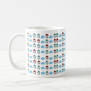 かわいいペンギンとイグルー形のシームレスなプリントバック コーヒーマグカップ