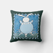 かわいいペンギンとバニーの冬 クッション (裏面)