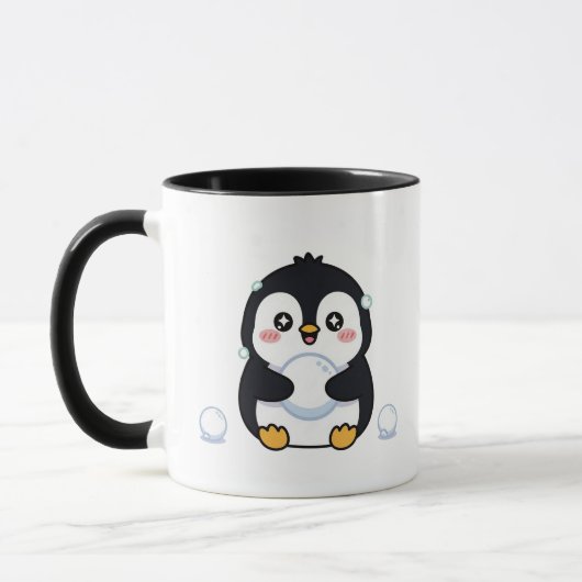 かわいいペンギンのあったかウィンターマグ マグカップ (左)