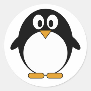 かわいいペンギンのかわいいの漫画 ラウンドシール