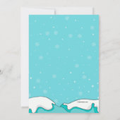 かわいいペンギンのアイススケート招待状 招待状 (裏面)