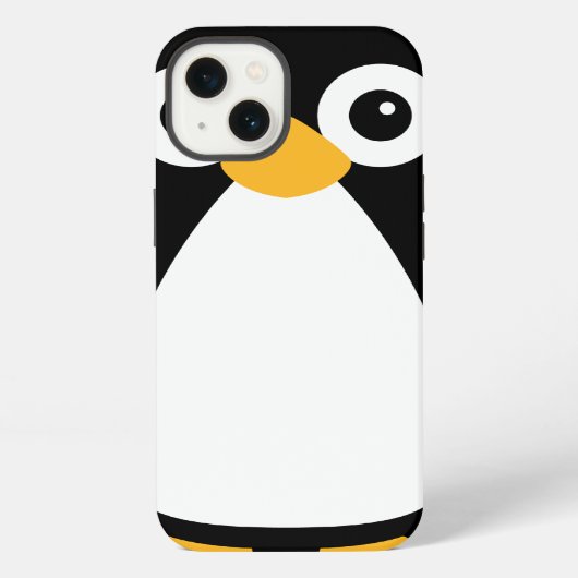 かわいいペンギンのイラスト iPhoneケース (裏面)