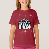 かわいいペンギンのオーダーメイド Tシャツ (正面)