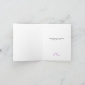 かわいいペンギンのカラフルな花柄はメッセージカード感謝していしています サンキューカード (内部)