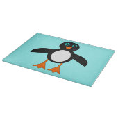 かわいいペンギンのガラス切り板 カッティングボード (角)