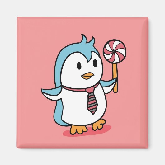 かわいいペンギンのキャラクター マグネット (正面)