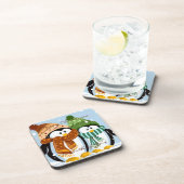 かわいいペンギンのクリスマスのコースター コースター (右側)