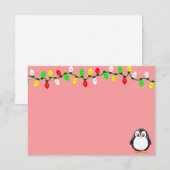 かわいいペンギンのクリスマスカスタムカード ノートカード (正面/裏面)