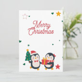 かわいいペンギンのクリスマスカード シーズンカード (スタンド正面)