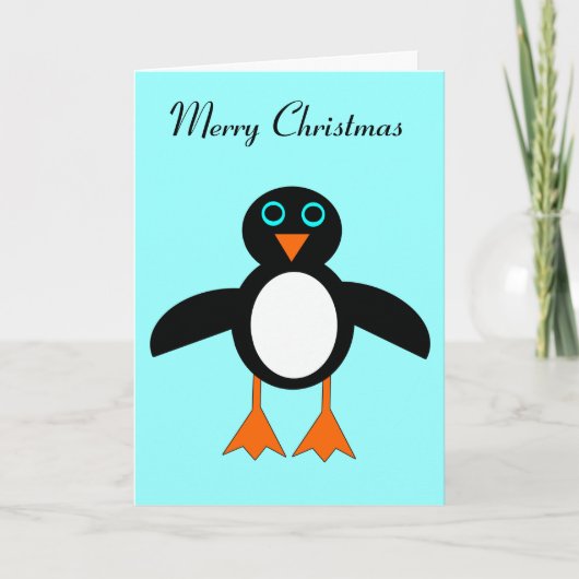 かわいいペンギンのクリスマスカード シーズンカード (正面)