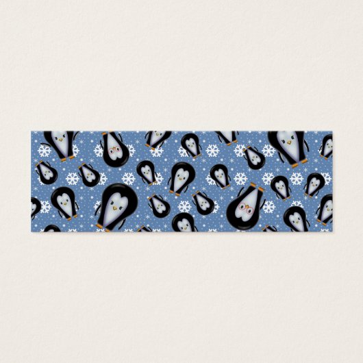 かわいいペンギンのクリスマスギフトタグ (正面)