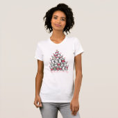 かわいいペンギンのクリスマスツリーTシャツ Tシャツ (正面フル)