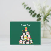 かわいいペンギンのクリスマス シーズンポストカード (スタンド正面)