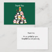 かわいいペンギンのクリスマス ノートカード (正面/裏面)