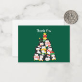 かわいいペンギンのクリスマス ノートカード (正面/裏面インサイチュ)