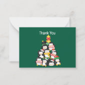 かわいいペンギンのクリスマス ノートカード (正面)