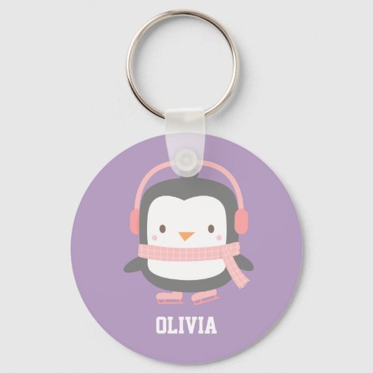 かわいいペンギンのクリスマス・フィラー|過去記事 キーホルダー (正面)