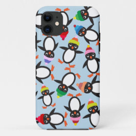 かわいいペンギンのコラージュの電話箱の束 iPhone 11 ケース