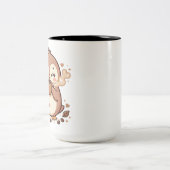 かわいいペンギンのコーヒーマグ ツートーンマグカップ (中央)