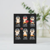 かわいいペンギンのコーヒー好きな感情 すべての気分に ポストカード (スタンド正面)