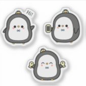 かわいいペンギンのステッカーセット シール (正面)