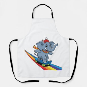 かわいいペンギンのタピオカティーカートゥーン エプロン