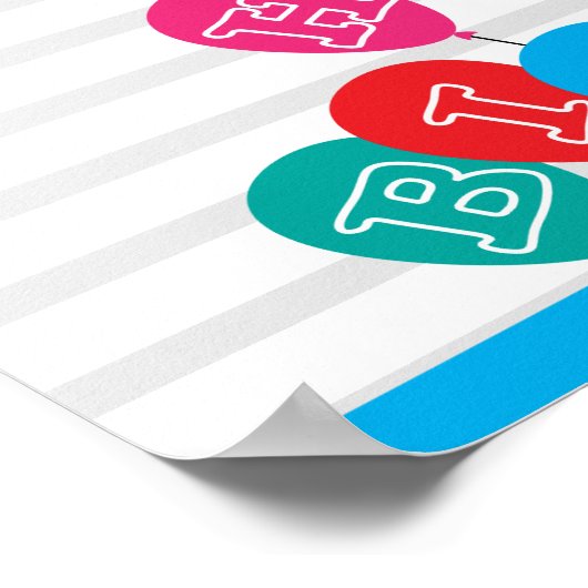 かわいいペンギンのテーマパーティーウェルカムポスター ポスター (角)