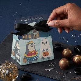 かわいいペンギンのハロウィン | お菓子が入っているかも フェイバーボックス