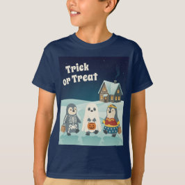 かわいいペンギンのハロウィン | トリック・オア・トリートの子供たち Tシャツ