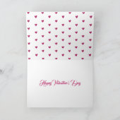 かわいいペンギンのハート バレンタインデーのカード シーズンカード (内部)