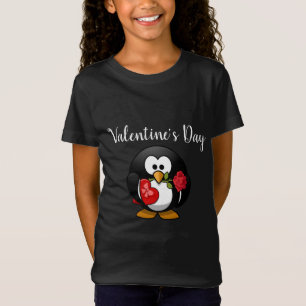 かわいいペンギンのバレンタインデーはワイシャツをからかいます Tシャツ
