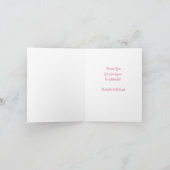 かわいいペンギンのベビーシャワーブルーボーイ サンキューカード (内部)