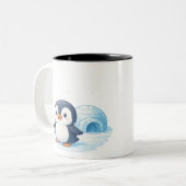 かわいいペンギンのマグカップ ツートーンマグカップ (正面左)
