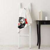 かわいいペンギンの仲間を見つけて人生の赤いハート シェルパブランケット (インサイチュ)