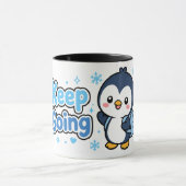 かわいいペンギンの冒険デザインを続けよう マグカップ (中央)